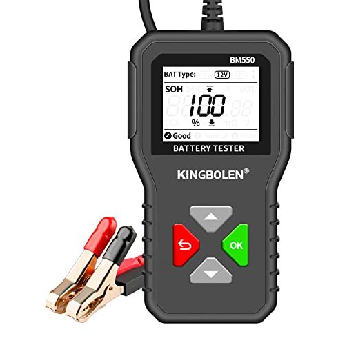 KINGBOLEN BM550 6V 12V 24V Car Battery Tester, 100-2000...