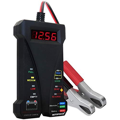 MOTOPOWER MP0514A 12V Digital Car Battery Tester Voltmeter...