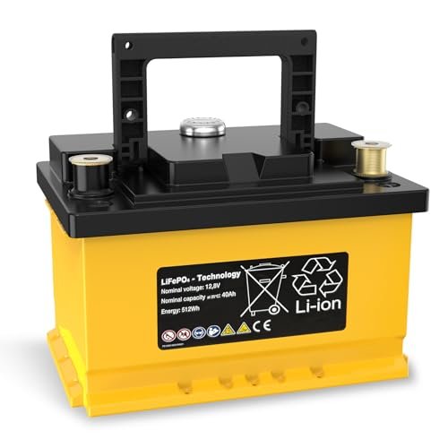 Lithium LiFePO4 Car Battery Auto Battery, 12V 40Ah, 660CCA,...