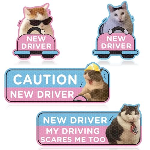 CNhoqc New Driver Car Magnet Reflective Student Driver Sign...