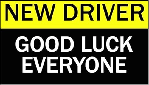 N.m Stick New Driver Car Sticker - Funny Good Luck...