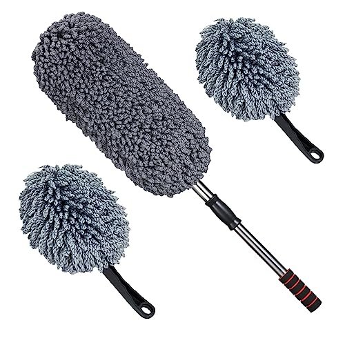 IPELY 3 Pack Large Microfiber Car Duster Exterior Scratch...