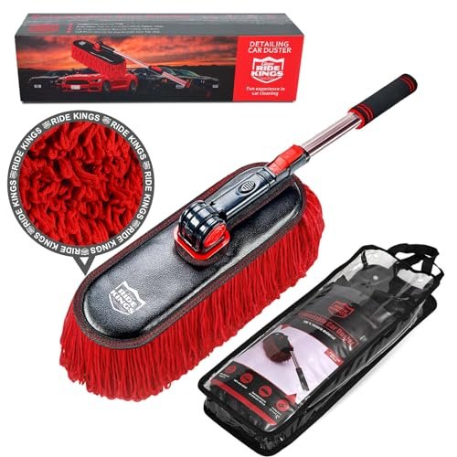 Scratch-Free Car Duster Kit, Soft Wax Cotton Hair,...