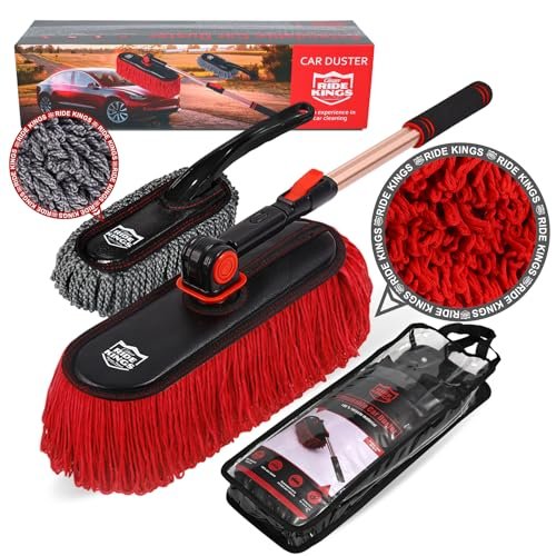 RIDE KINGS Car Duster Exterior Scratch Free,Car Dust Brush...