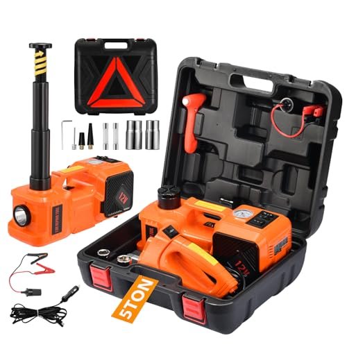Electric Car Jack Kit 5 Ton 12V Floor Jack Portable...