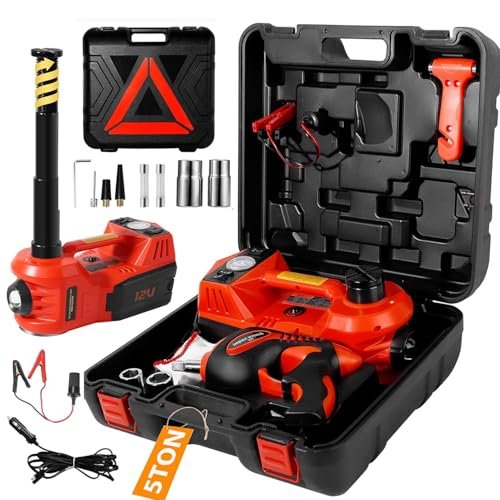 Electric Car Jack Kit 5 Ton 12V Floor Jack with...