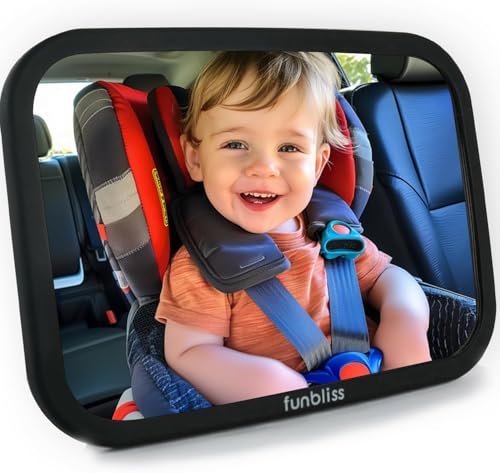 Funbliss Baby Car Mirror for Rear Facing Seat,360°...