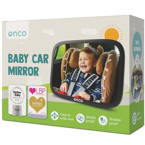Onco Baby Car Mirror Rear Facing - Double Award-Winning...