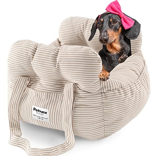 PETNEX Dog Car Seat for Small Dogs, Portable Puppy Car...