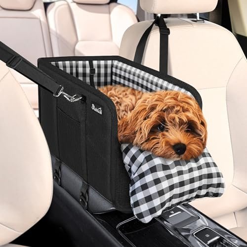 SlowTon Console Dog Car Seat - Portable Dogs Armrest...