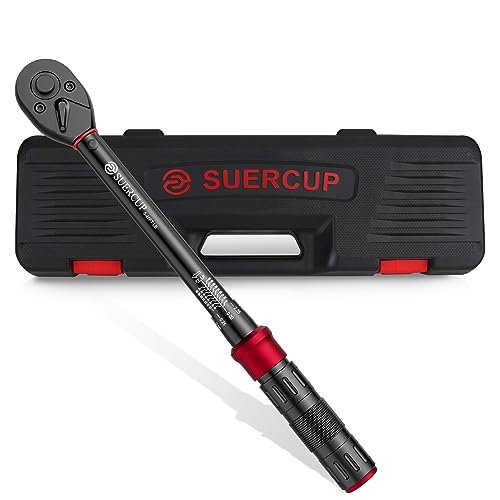SUERCUP 3/8-Inch Drive Click Torque Wrench - 5-45...