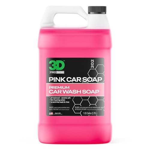 3D Pink Car Soap – 1 Gallon |pH Neutral Car...