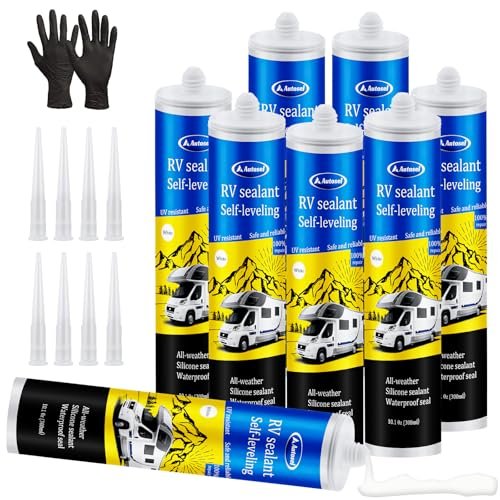 8 Pack Self-Leveling RV Roof Sealant, Lap Sealant...