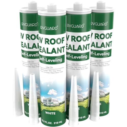 RVGUARD RV Roof Sealant, Self-Leveling Lap Sealant,...