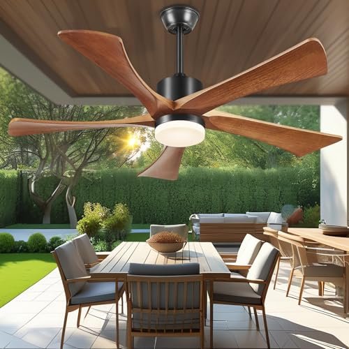 Ceiling Fans with Lights and Remote, 52 Inch Outdoor Fans...