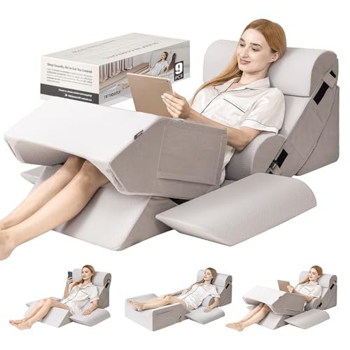 9PCS Orthopedic Bed Wedge Pillow Set for After Surgery...