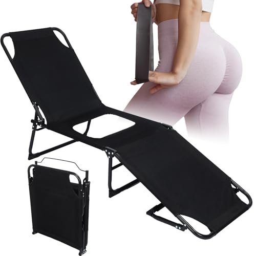 CroBlissful Fodlable BBL Chair with Hole, Adjustable...