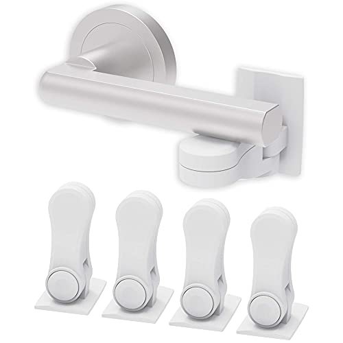 Inaya Child Proof Door Lever Lock (4-Pack) - Door Handle...