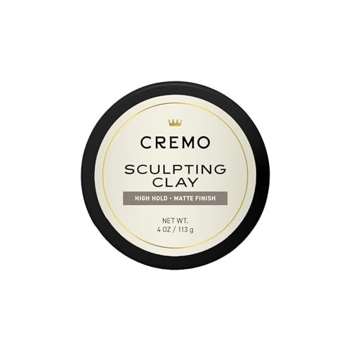 Cremo Mens Hair Clay, Premium Barber Grade Sculpting Clay...