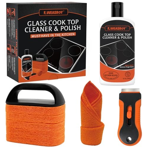 AWEASROY Glass Stove Top Cleaner Kit 12 oz, Cooktop...