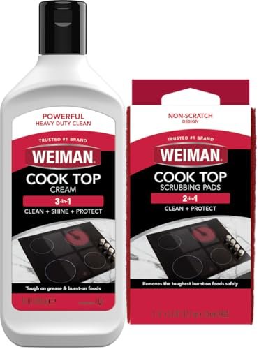 Weiman Ceramic and Glass Cooktop Cleaner - Heavy Duty...