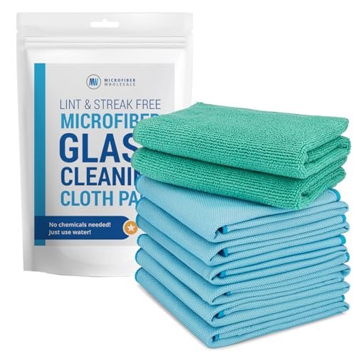 Claro 2 Step Glass Cleaning Cloth 8-Pack – Green Wet...