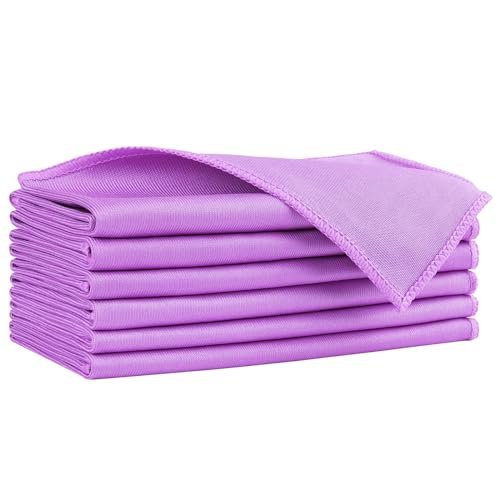 HOMEXCEL Microfiber Glass Cleaning Cloths 6 PK, Lint Free...