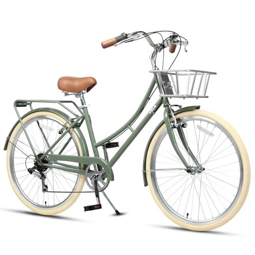 AVASTA 26 Inch Hybrid Bike, Lightweight Step-Through Hi-Ten...