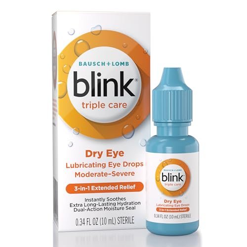 BLINK Eye Drops for Dry Eyes, Triple Care Lubricant Eye...