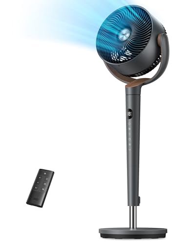 Dreo Fan for Bedroom, 120° Oscillating Standing Fans, Quiet...