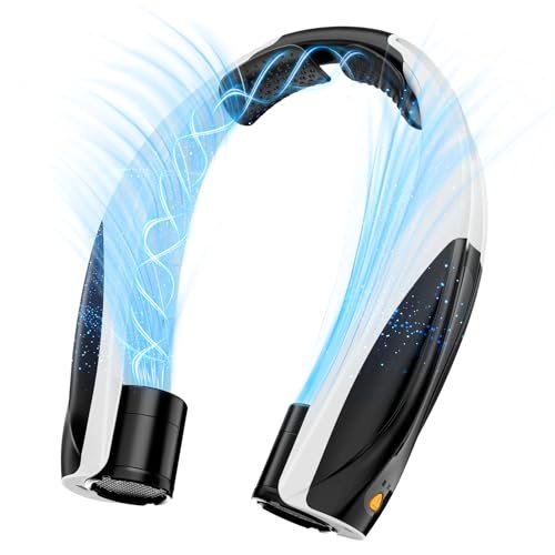 JIJ Neck Fan – Portable Neck Fan Rechargeable with 6...