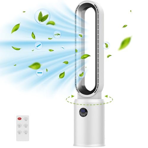 Cobuy Bladeless Tower Fan with Remote, Air Circulator...