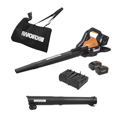 WORX WG583 40V Cordless Leaf Blower, 3 in 1 Blowers...