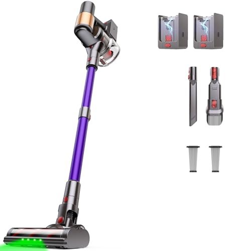 Snowkuna Cordless Vacuum Cleaner, 2 Batteries 120 Mins...