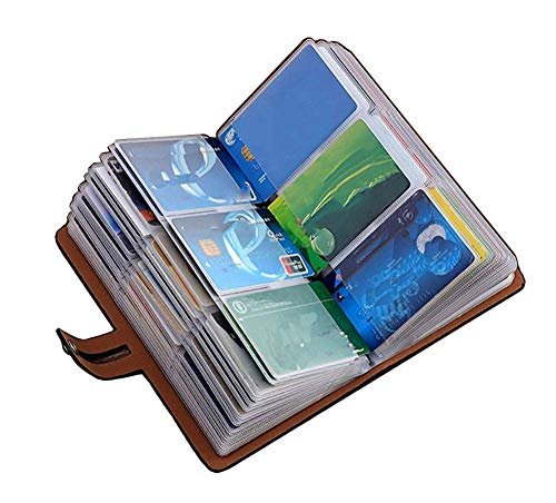 JERLA RFID Credit Card Holder book,Leather Business Card...
