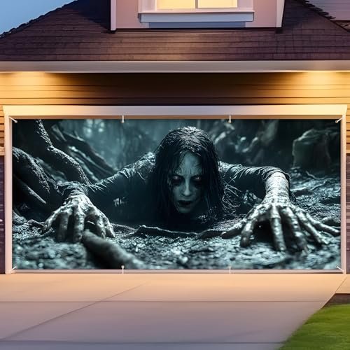 Remagr 1 PCS Halloween Garage Door Cover - 6 x...