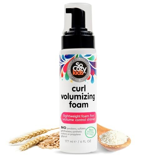 SoCozy Hair Mousse for Kids, Curl Volumizing Foam Mousse...