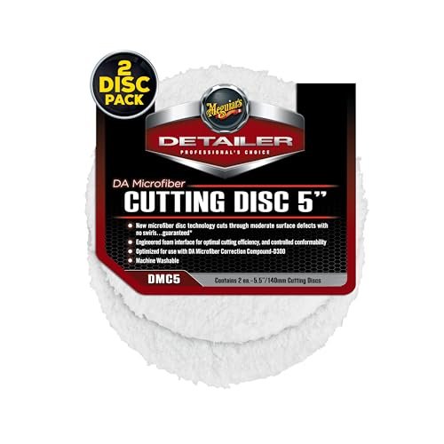 Meguiar's DA 5’’ Microfiber Cutting Disc, Microfiber Pads...