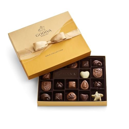 Godiva Chocolatier Gold Ribbon 18-Piece Assorted Chocolate...