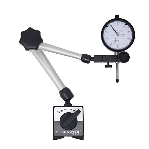 Clockwise Tools Dial Indicator with Magnetic Base Holder...