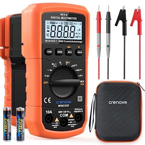 Crenova MS8233D Multimeter 6000 Counts Digital Multimeter...