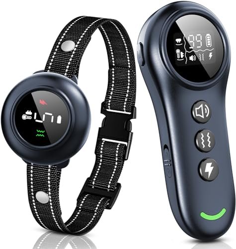 2-in-1 Dog Shock Collar & Dog Bark Collar - Smart...