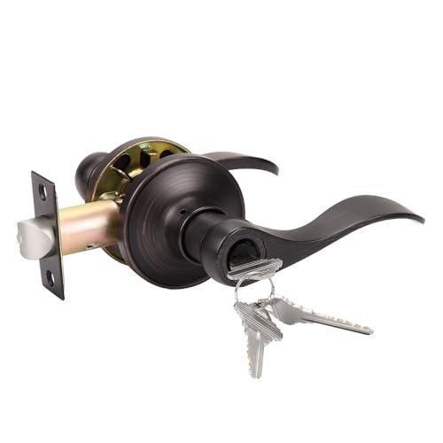 Probrico Entry Bronze Door Handle, Oil Rubbed Bronze Wave...