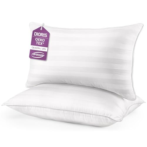 DIORIS Pillows Queen Size Set of 2 - Luxury Hotel...