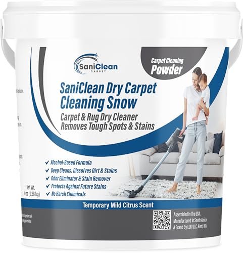 SaniClean Dry Carpet & Rug Cleaning Powder – Deep Cleans,...