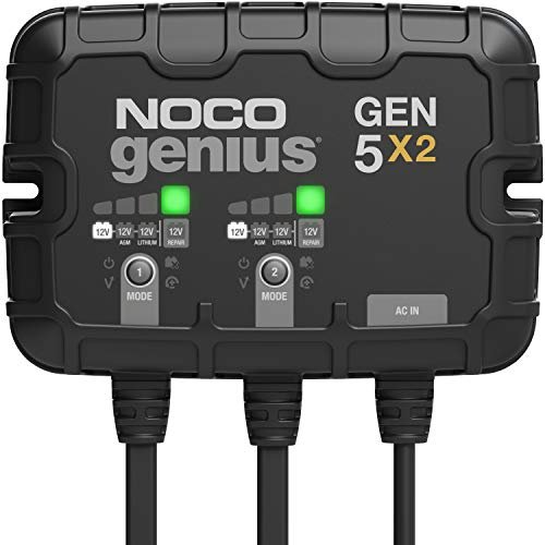NOCO Genius GEN5X2: 2-Bank, 10A Onboard Battery Charger -...