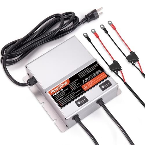 PoerSifwt 3 Bank 12V 10A Marine Battery Charger, Dual...