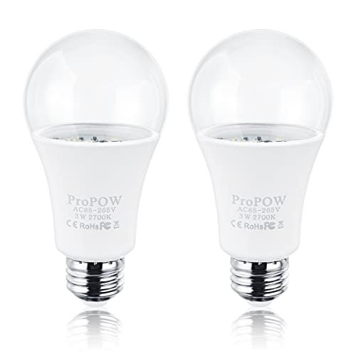 ProPOW 25 Watt Dusk to Dawn Light Bulbs, A19 3W...