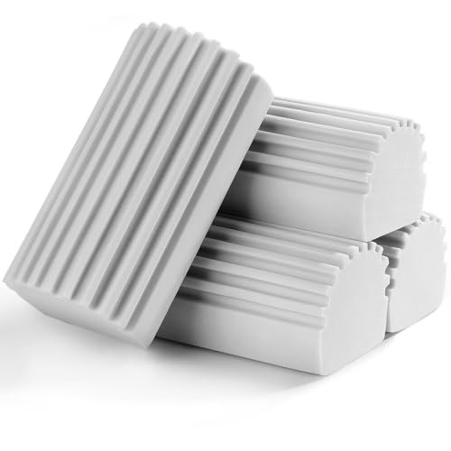 Jeymei 4-Pack Damp Clean Duster Sponge, Sponge Cleaning...