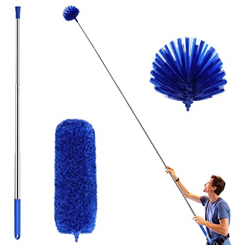 ZZ LAZYCOTTAGE Cobweb Duster with Extension Pole, Washable...
